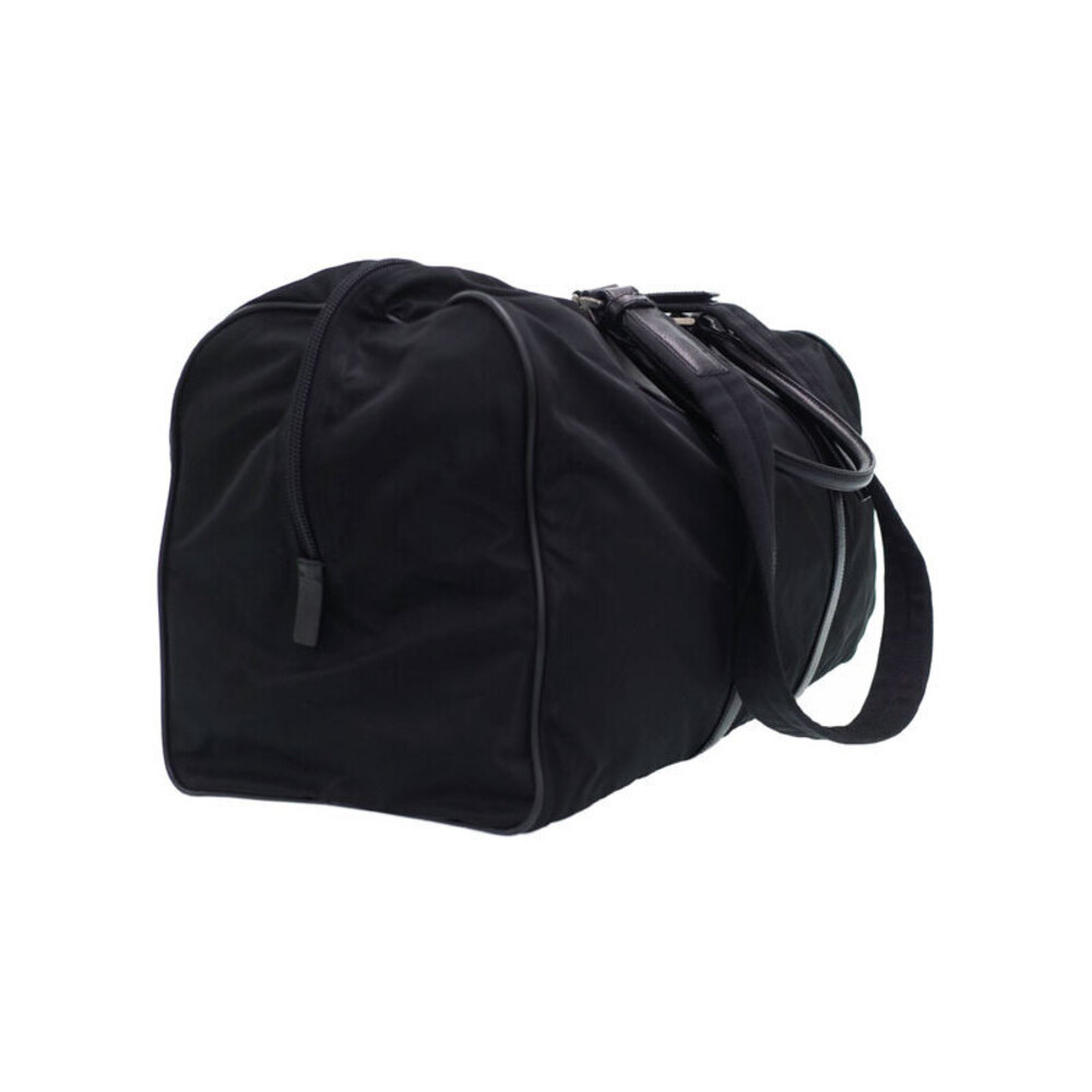 Prada Saffiano Travel Bag Tessuto Boston Black Nylon Bag duffle